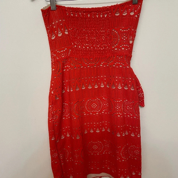 Free People|| Oceanside Rouched Side Bandeau Dress, Strapless - Picture 7 of 11